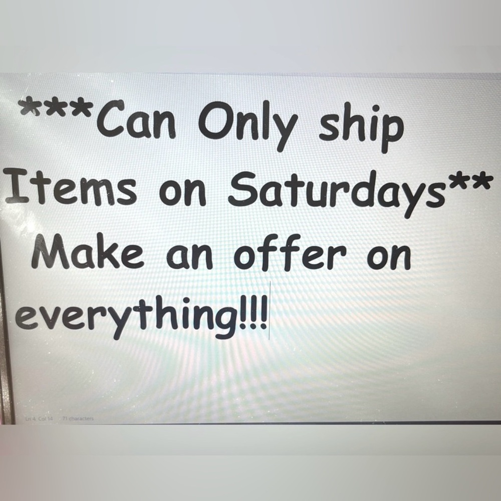 Shipping Information Sign